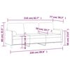 vidaXL Canap&eacute; 3 places et oreillers et coussins Bordeaux 210cm Velours