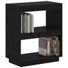 vidaXL Bibliothèque Noir 60x35x71 cm Bois de pin massif