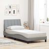 vidaXL Cadre de lit sans matelas Hanko gris clair 80x200 cm tissu