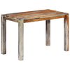 vidaXL Table de salle &agrave; manger Gris 118x60x76 cm Bois solide