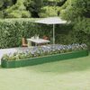 vidaXL Lit sur&eacute;lev&eacute; de jardin Acier galvanis&eacute; 507x100x36cm Vert