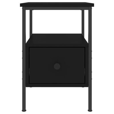 vidaXL Table de chevet noir 34x36x50 cm bois d’ingénierie