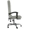 vidaXL Fauteuil de massage inclinable de bureau Gris clair Velours