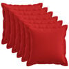 vidaXL Housse de coussin 6 pc HOUTEN Rouge 45 x 45 cm Lin synth&eacute;tique