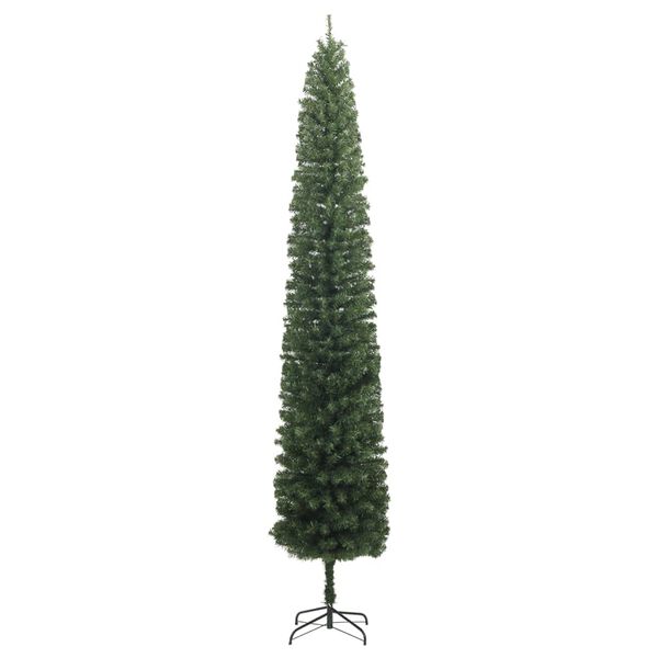 vidaXL Sapin de No&euml;l mince avec support 210 cm PVC