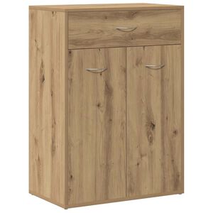vidaXL Armoire &agrave; chaussures ch&ecirc;ne artisanal bois d'ing&eacute;nierie