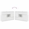 vidaXL Buffet Blanc brillant 100 x 30 x 65,6 Bois d'ing&eacute;nierie