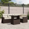 vidaXL Salon de jardin avec coussins 6 pcs marron r&eacute;sine tress&eacute;e