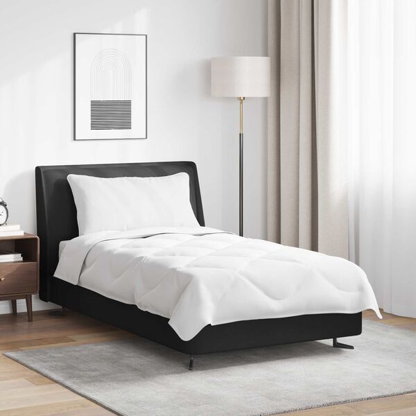 vidaXL Duvet d'&eacute;t&eacute; simple avec oreiller 2 pcs Blanc Microfibre
