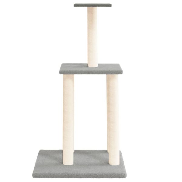 vidaXL Arbre &agrave; chat avec griffoirs en sisal gris clair 85,5 cm