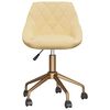 vidaXL Chaise pivotante de salle &agrave; manger Cr&egrave;me Velours