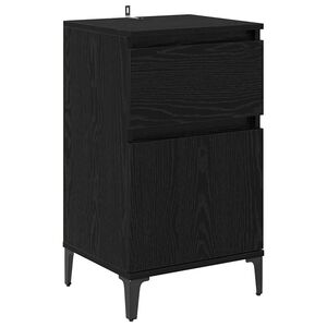vidaXL Cabinet de chevet Ch&ecirc;ne noir 40 x 35 x 70 cm Bois d'ing&eacute;nierie