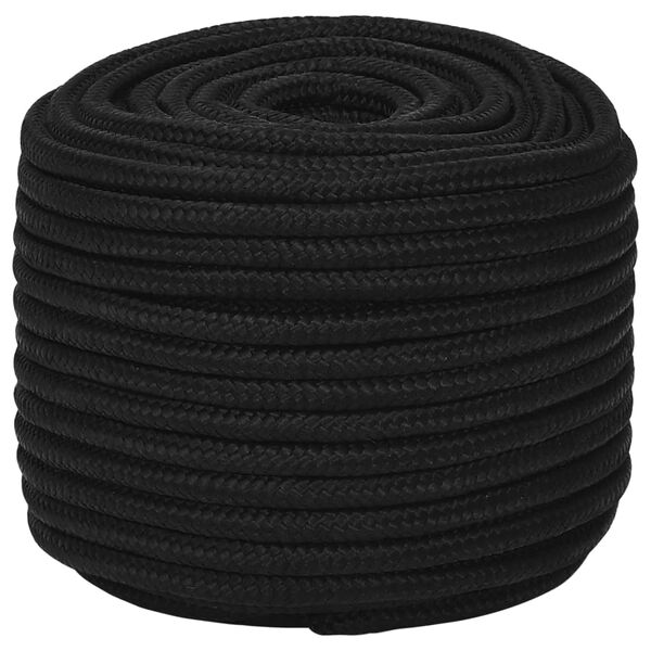 vidaXL Corde de travail Noir 14 mm 25 m Polyester