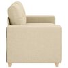vidaXL | Canap&eacute; Loveseat | avec coussin Cr&egrave;me tissu