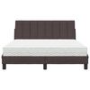 vidaXL Lit avec matelas Hanko marron fonc&eacute; 120x200 cm tissu