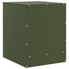 vidaXL Table de chevet vert olive 34,5x39x44 cm acier