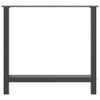 vidaXL Pieds de table à manger Anthracite 2 pièces 70 x (72-73) cm Acier
