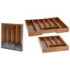 Excellente Houseware Range-couverts extensible Bambou