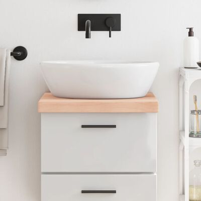 vidaXL Comptoir de salle de bain 40x60x(2-6) cm bois massif non traité