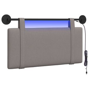 vidaXL T&ecirc;te de lit suspendue Taupe Tissu
