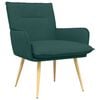vidaXL Fauteuil Vert fonc&eacute; Tissu