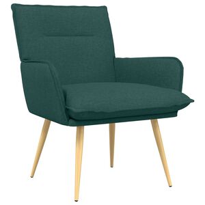 vidaXL Fauteuil Vert fonc&eacute; Tissu