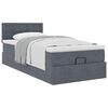 vidaXL Cadre de lit ottoman avec matelas gris fonc&eacute; 90x190 cm velours