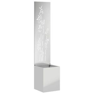 vidaXL &Eacute;cran de confidentialit&eacute; de jardin Floral Argent&eacute; 32 x 150 cm