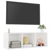 vidaXL Meuble TV Blanc 107x35x37 cm Bois d&rsquo;ing&eacute;nierie