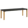 vidaXL Banc de jardin 80 cm R&eacute;sine tress&eacute;e Noir