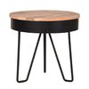 LABEL51 Table d'angle Saran 44x44x43 cm bois/noir