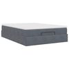 vidaXL Cadre de lit ottoman avec matelas gris fonc&eacute; 140x200 cm velours