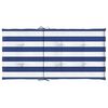 vidaXL Coussins de chaise à dossier bas lot de 2 rayures bleu et blanc