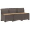 vidaXL Canap&eacute; de jardin 3 places avec coussins look rattan 3 place PP