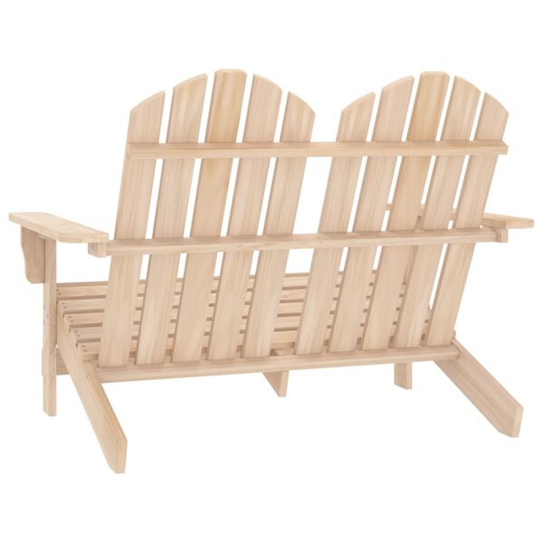 vidaXL Chaise de jardin Adirondack 2 places bois de sapin massif