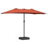 vidaXL Parasol de jardin Couleur terre cuite 385 x 209 x 244 cm tissu