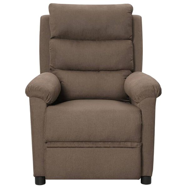vidaXL Fauteuil inclinable Taupe Tissu
