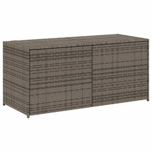 vidaXL Bo&icirc;te de rangement de jardin gris 283L r&eacute;sine tress&eacute;e