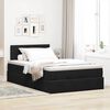 vidaXL Cadre de lit ottoman avec matelas noir 120x200 cm velours