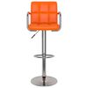 vidaXL Tabourets de bar lot de 2 orange similicuir