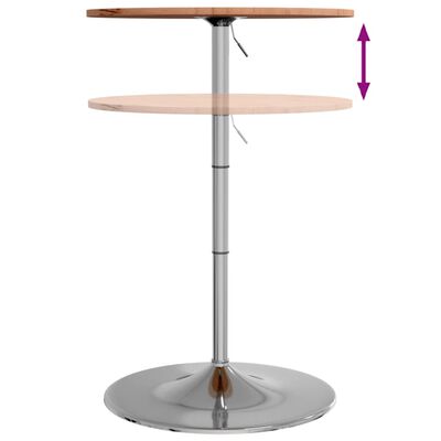 vidaXL Table de bar Ø60x89,5 cm bois massif de hêtre