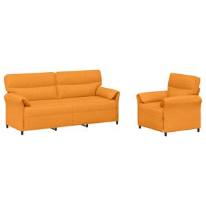 vidaXL Ensemble de Canap&eacute;s 2 pc Jaune fonc&eacute; Tissu