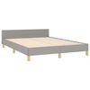 vidaXL Cadre de lit sans matelas gris clair 140x200 cm tissu