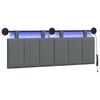 vidaXL T&ecirc;te de lit suspendue Gris fonc&eacute; Velours
