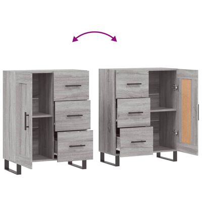 vidaXL Buffet sonoma gris 69,5x34x90 cm bois d'ingénierie