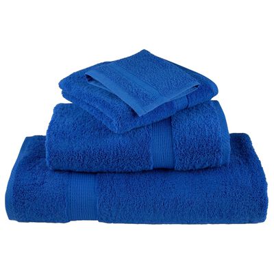 vidaXL Serviettes de visage de qualité supérieure SOLUND 2 pcs bleu