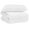 vidaXL Duvet d'&eacute;t&eacute; simple avec oreiller 2 pc Blanc Microfibre