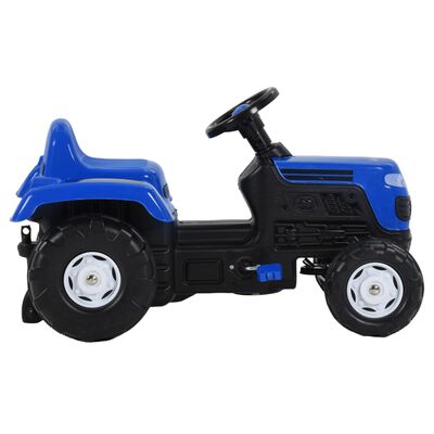 vidaXL Tracteur avec pédales pour enfants Bleu