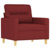 vidaXL Fauteuil avec repose-pied Rouge bordeaux 60 cm Tissu