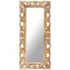 vidaXL Miroir sculpt&eacute; &agrave; la main Marron 110x50 cm Bois de manguier